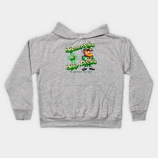 Shamrocks And Ship Decks Cruise Wear St Patrick's Day 2025 Kids Hoodie